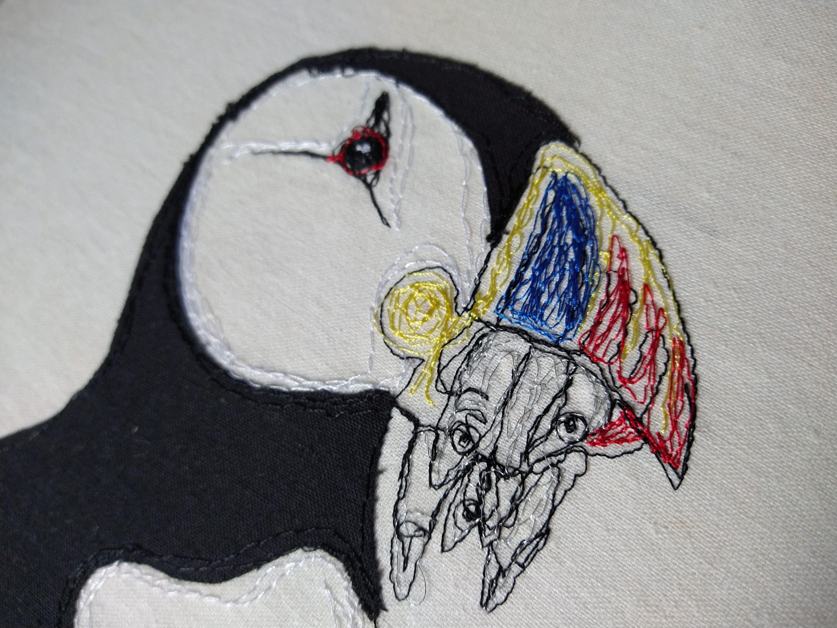 Bird Portraits in Free Motion Embroidery and Appliqué